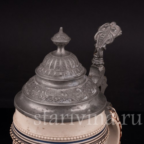 Старинная пивная кружка В чередовании отрада, 1/2 л, Marzi & Remy, Германия, нач. 20 в.