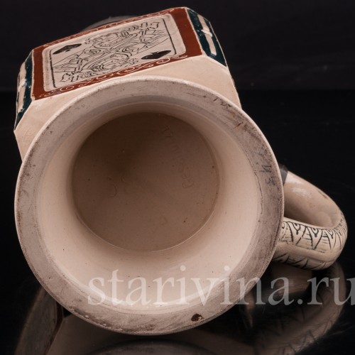 Старинная пивная кружка Четыре валета, Reinhold Merkelbach, Германия, нач. 20 в.