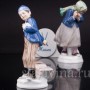 Парные фарфоровые статуэтки Дети, играющие в снежки, Meissen, Германия, нач. 20 в.