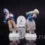 Парные фарфоровые статуэтки Дети, играющие в снежки, Meissen, Германия, нач. 20 в.