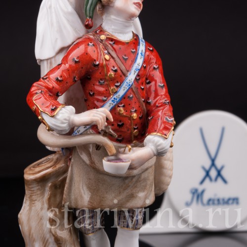 Фарфоровая статуэтка Торговец лимонадом, Cries de Paris, Meissen, Германия, сер. 19 - нач. 20 в.