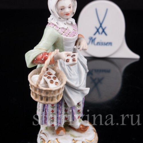 Статуэтка из фарфора Торговка сладостями, Meissen, Германия, сер. 19 - нач. 20 вв.