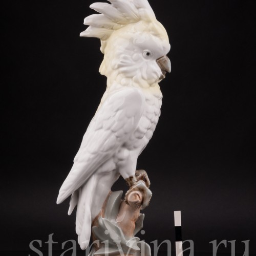 Статуэтка попугая из фарфора Какаду, Royal Dux, Чехия, кон. 20 в.