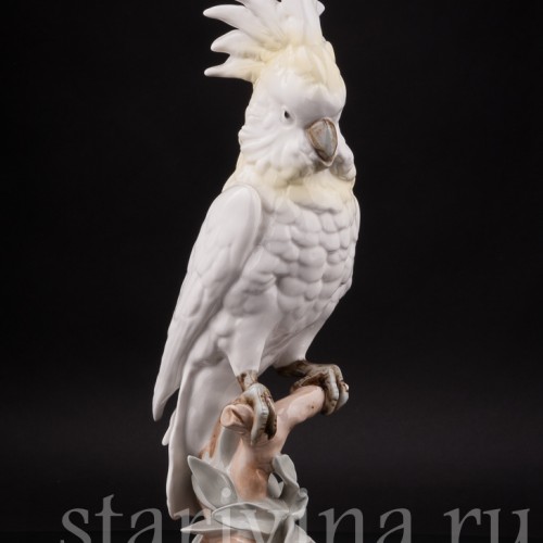 Статуэтка попугая из фарфора Какаду, Royal Dux, Чехия, кон. 20 в.