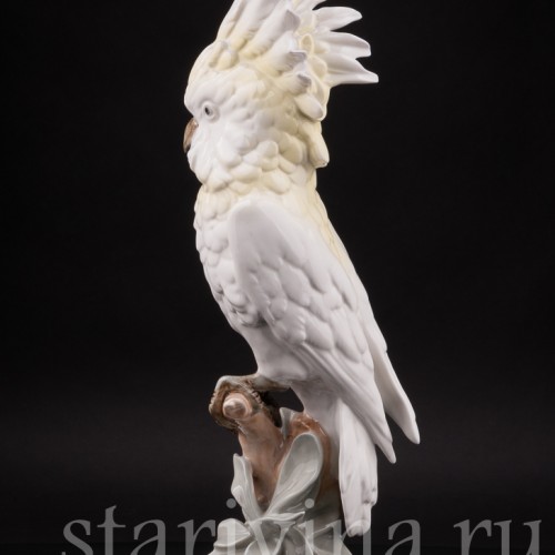 Статуэтка попугая из фарфора Какаду, Royal Dux, Чехия, кон. 20 в.