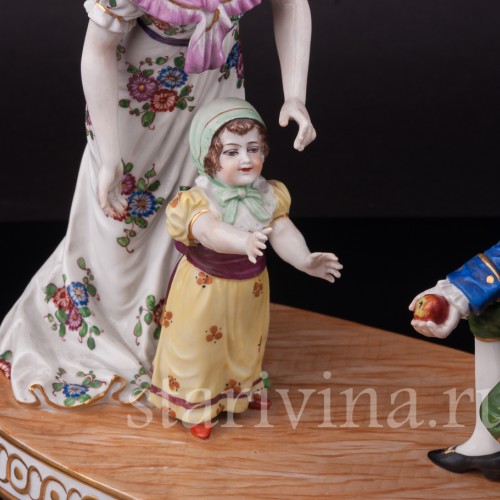 Фарфоровая композиция Первые шаги, Muller & Co, Германия, нач. 20 в.