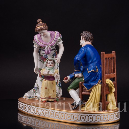 Фарфоровая композиция Первые шаги, Muller & Co, Германия, нач. 20 в.