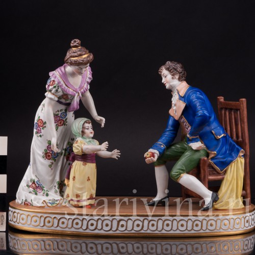 Фарфоровая композиция Первые шаги, Muller & Co, Германия, нач. 20 в.