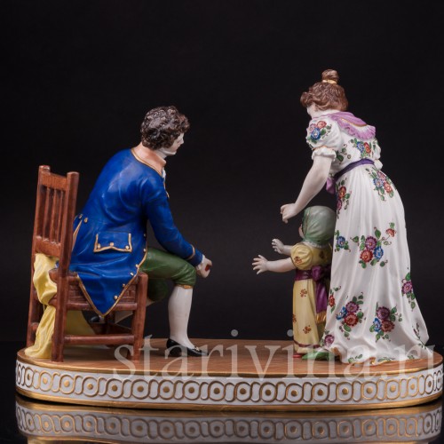 Фарфоровая композиция Первые шаги, Muller & Co, Германия, нач. 20 в.