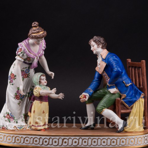 Фарфоровая композиция Первые шаги, Muller & Co, Германия, нач. 20 в.