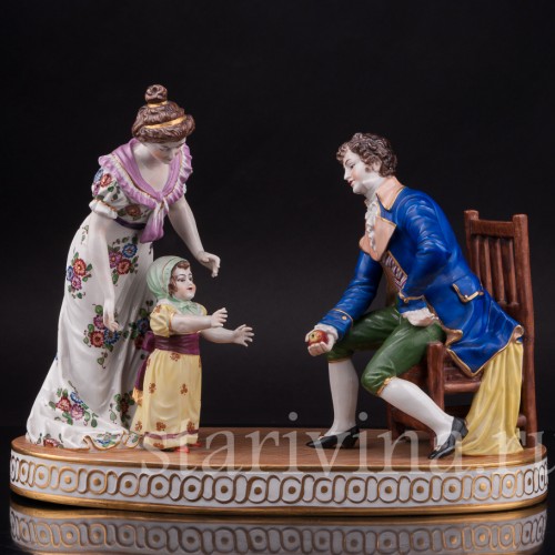 Фарфоровая композиция Первые шаги, Muller & Co, Германия, нач. 20 в.