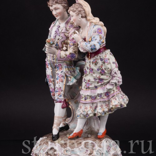 Фарфоровая статуэтка Пара в испанских костюмах, Volkstedt, Германия, кон. 19 в.