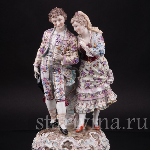 Фарфоровая статуэтка Пара в испанских костюмах, Volkstedt, Германия, кон. 19 в.