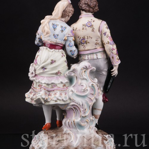 Фарфоровая статуэтка Пара в испанских костюмах, Volkstedt, Германия, кон. 19 в.