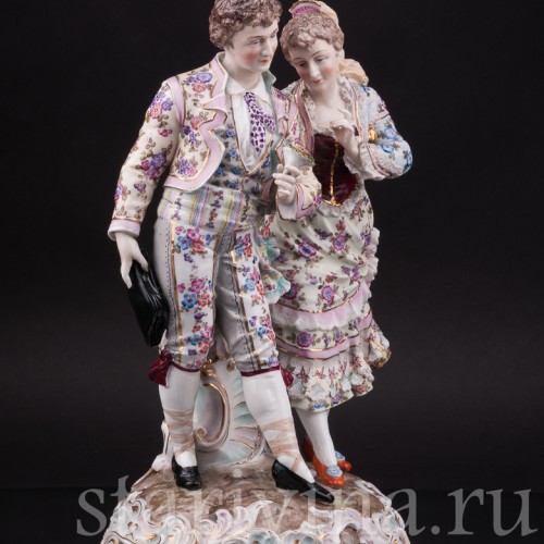 Фарфоровая статуэтка Пара в испанских костюмах, Volkstedt, Германия, кон. 19 в.
