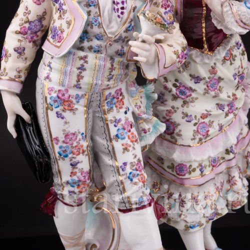 Фарфоровая статуэтка Пара в испанских костюмах, Volkstedt, Германия, кон. 19 в.