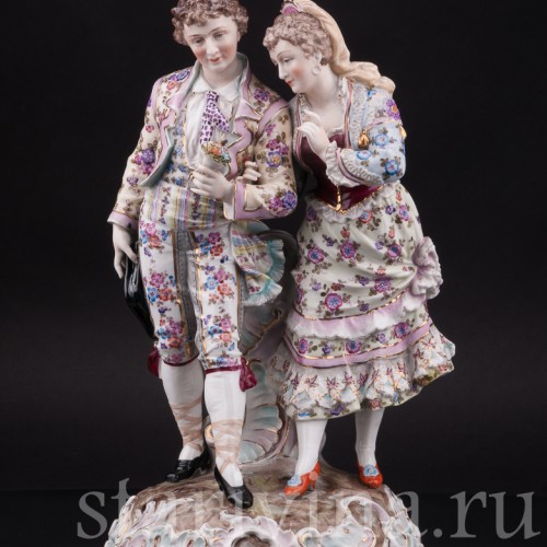 Фарфоровая статуэтка Пара в испанских костюмах, Volkstedt, Германия, кон. 19 в.