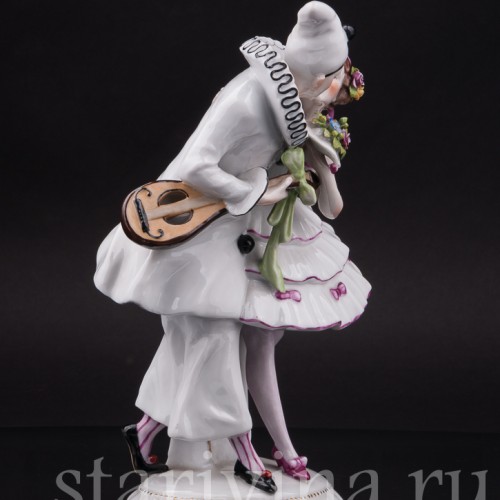 Фарфоровая статуэтка Пьеро и Коломбина, Дрезден, Германия, нач. 20 в.