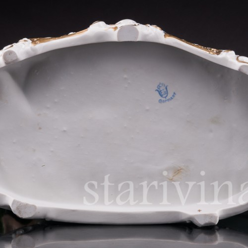 Фарфоровая статуэтка Пара со скрипкой, кружевная, Unterweissbach, Германия, 1958-76 гг.