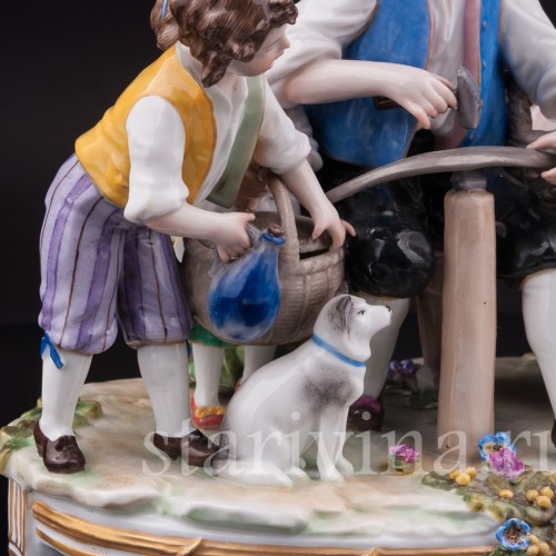 Композиция из фарфора Домашнее хозяйство, Ernst Bohne Sohne, Германия, 1901-37 гг.