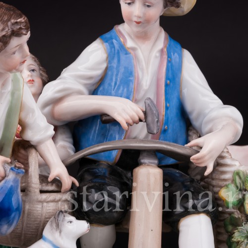 Композиция из фарфора Домашнее хозяйство, Ernst Bohne Sohne, Германия, 1901-37 гг.
