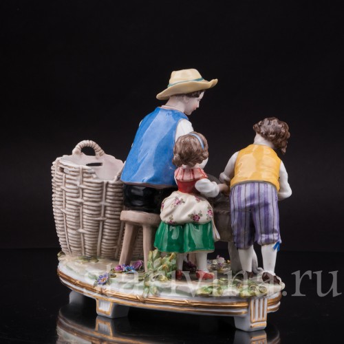 Композиция из фарфора Домашнее хозяйство, Ernst Bohne Sohne, Германия, 1901-37 гг.