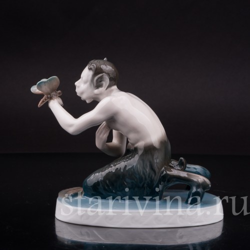 Фарфоровая фигурка Фавн и бабочка, Rosenthal, Германия, 1923 г.