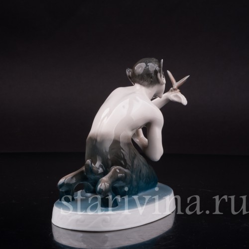 Фарфоровая фигурка Фавн и бабочка, Rosenthal, Германия, 1923 г.