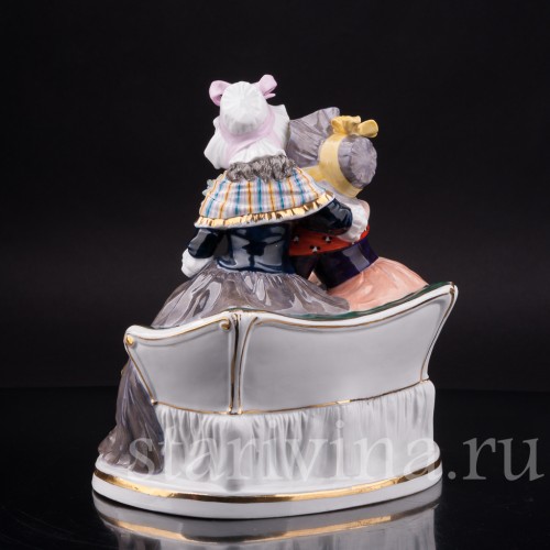 Фарфоровая статуэтка Сердечный разговор, Ernst Bohne Sohne, Германия, нач. 20 в.