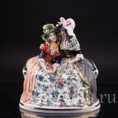 Фарфоровая статуэтка Сердечный разговор, Ernst Bohne Sohne, Германия, нач. 20 в.