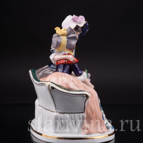 Фарфоровая статуэтка Сердечный разговор, Ernst Bohne Sohne, Германия, нач. 20 в.