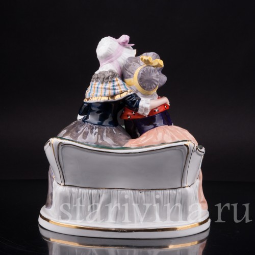 Фарфоровая статуэтка Сердечный разговор, Ernst Bohne Sohne, Германия, нач. 20 в.