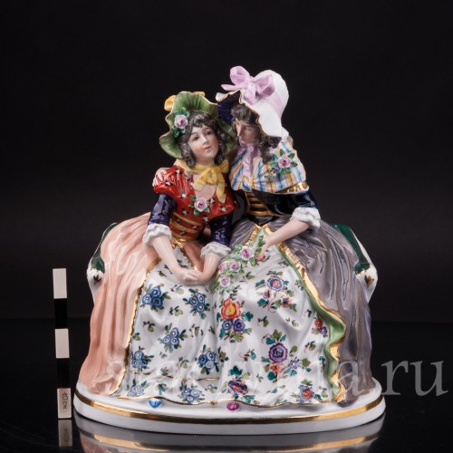 Фарфоровая статуэтка Сердечный разговор, Ernst Bohne Sohne, Германия, нач. 20 в.