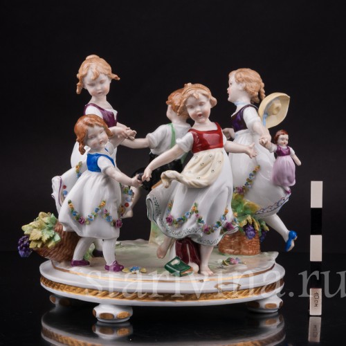 Фарфоровая композиция Весёлый хоровод, E. A. Muller, Германия, 1890-1927 гг.