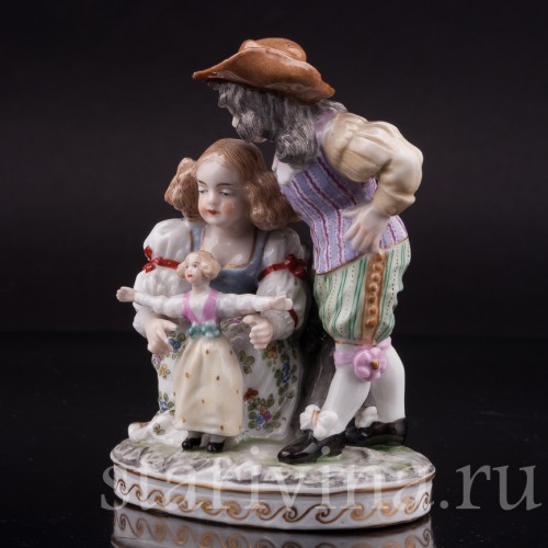 Фарфоровая статуэтка Дети с куклой Dressel, Kister & Co, Германия, нач. 20 в.