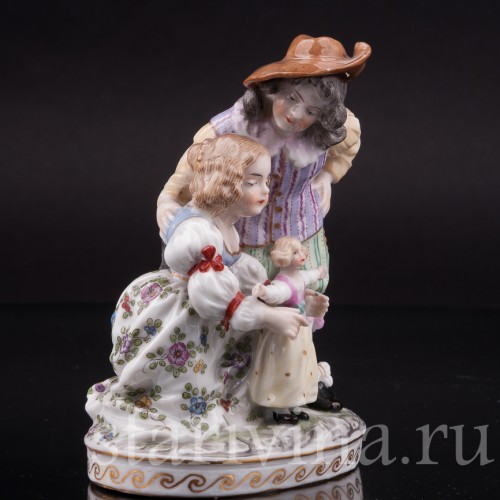 Фарфоровая статуэтка Дети с куклой Dressel, Kister & Co, Германия, нач. 20 в.