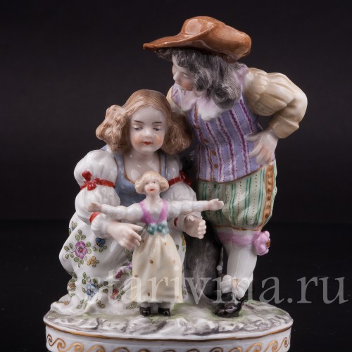 Фарфоровая статуэтка Дети с куклой Dressel, Kister & Co, Германия, нач. 20 в.