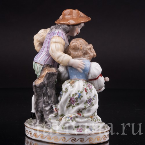 Фарфоровая статуэтка Дети с куклой Dressel, Kister & Co, Германия, нач. 20 в.