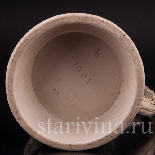 Старинная пивная кружка Смочим горло, 1 л, Marzi & Remy, Германия, кон. 19 - нач. 20 вв.