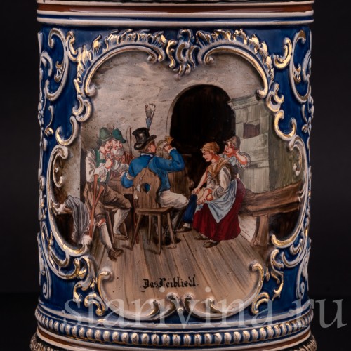 Пивная кружка Любимая песня, 1 л, Merkelbach & Wick, Германия, кон. 19 в. 