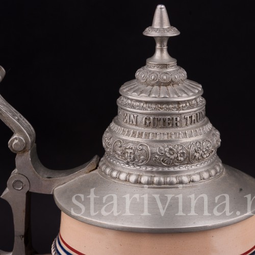 Пивная кружка Любимая песня, 1 л, Merkelbach & Wick, Германия, кон. 19 в. 