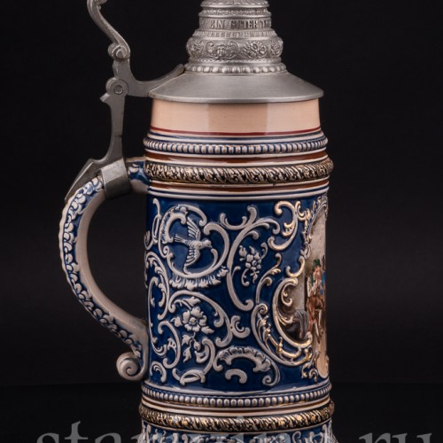 Пивная кружка Любимая песня, 1 л, Merkelbach & Wick, Германия, кон. 19 в. 