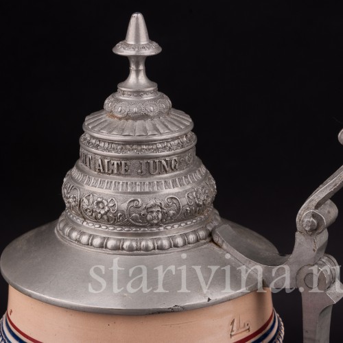 Пивная кружка Любимая песня, 1 л, Merkelbach & Wick, Германия, кон. 19 в. 