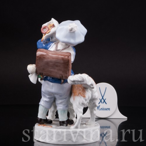 Фарфоровая фигурка Мальчик и собака, Meissen, Германия, 1996 г.