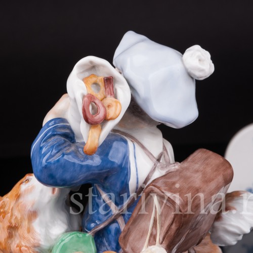 Фарфоровая фигурка Мальчик и собака, Meissen, Германия, 1996 г.