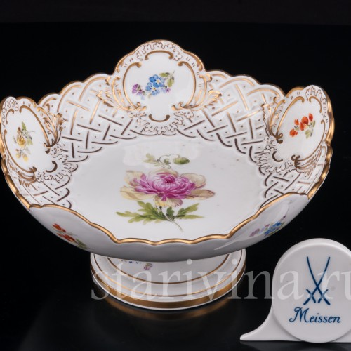 Декоративная Фруктовница из фарфора, Meissen, Германия, сер 19 - нач 20 вв.