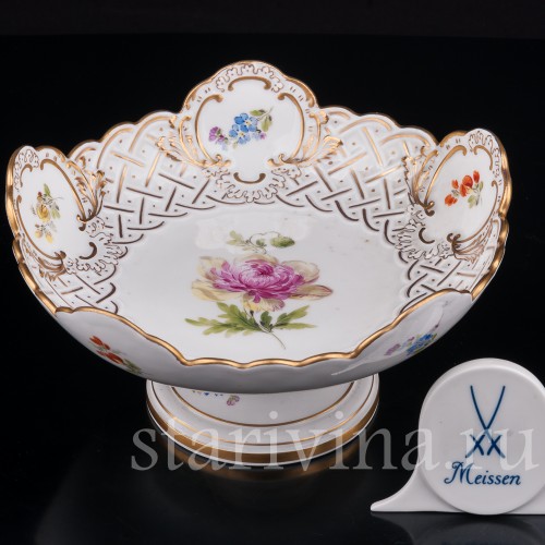 Декоративная Фруктовница из фарфора, Meissen, Германия, сер 19 - нач 20 вв.