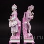 Парные фарфоровые статуэтки Пара в розовом, Франция, 19 в.