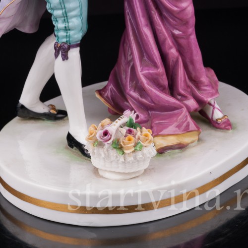 Фарфоровая композиция Танцующая пара, Dressel, Kister & Co, Германия, 1900 гг.