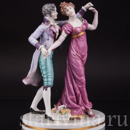 Фарфоровая композиция Танцующая пара, Dressel, Kister & Co, Германия, 1900 гг.